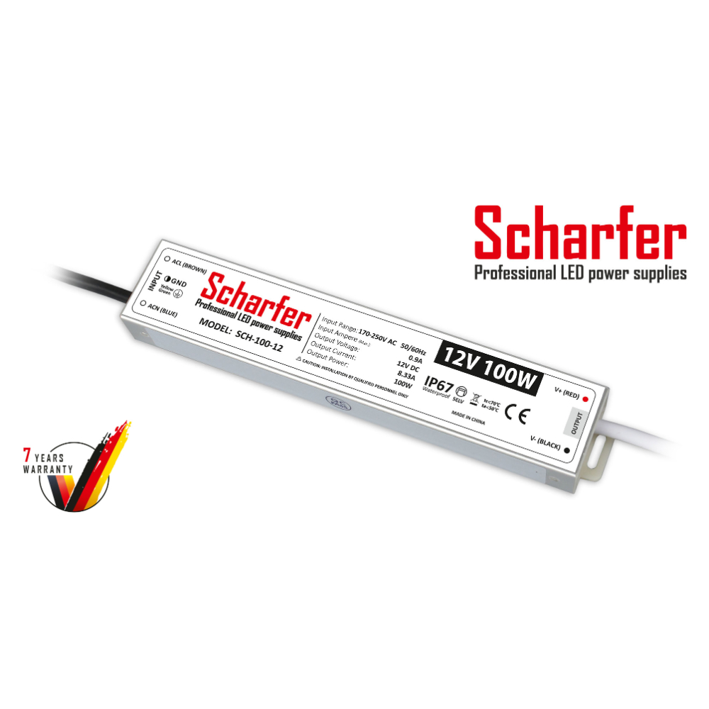 100W Waterproof (IP67) - Scharfer LED driver
