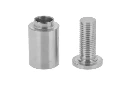 Edelstahl-Abstandshalter mit Kragen – 15x20 mm